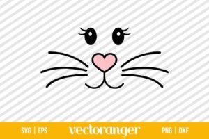 Easter Bunny Face SVG Free