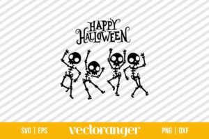 Happy Halloween Skeleton SVG