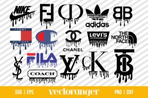 Fashion Brand Drip Logo SVG