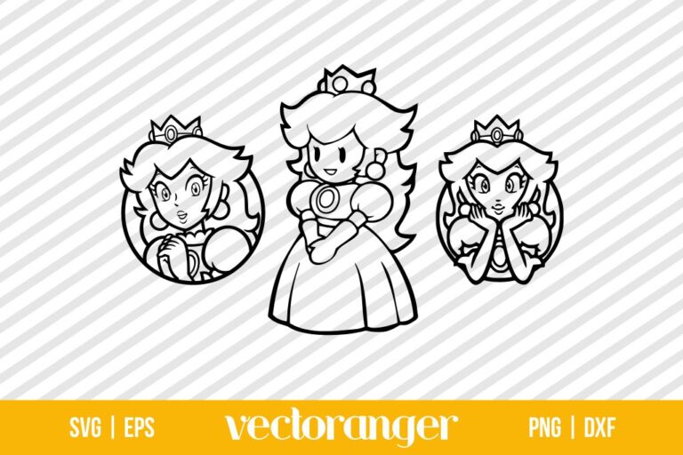 Princess Peach Svg Cricut Vectoranger