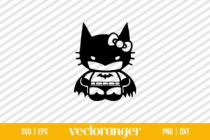 Hello Kitty Batman SVG
