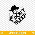 Dont Fall Asleep SVG, Freddy Krueger SVG