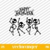 Happy Halloween Skeleton SVG