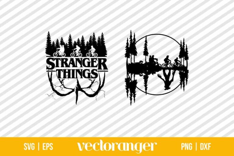 Stranger Things Demogorgon Friends SVG | Vectoranger