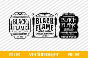 Black Flame Candle Company SVG