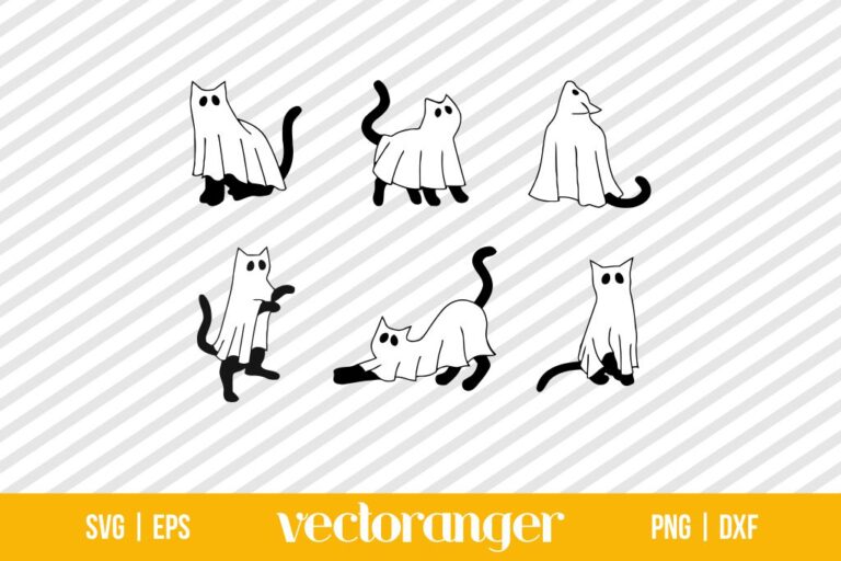 Cat Ghost SVG Bundle | Vectoranger