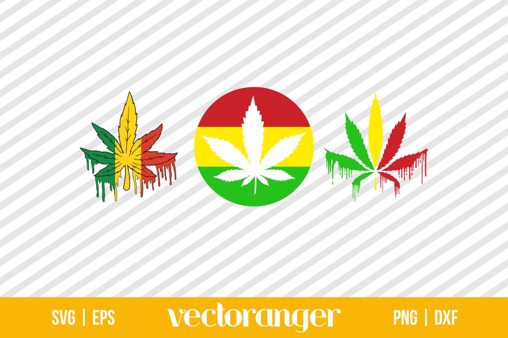Marijuana Dripping Leaf SVG
