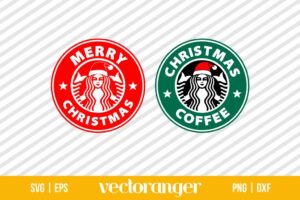 Merry Christmas Coffee Starbucks SVG