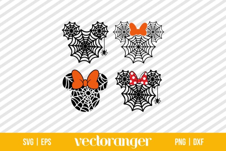 Minnie Mouse Spider Web SVG | Vectoranger