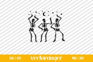 Skeletons Dance Halloween SVG