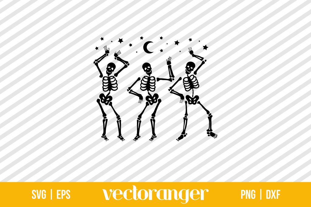 Skeletons Dance Halloween SVG
