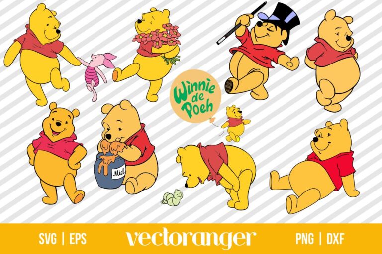 Winnie The Pooh Svg Cricut Bundle 