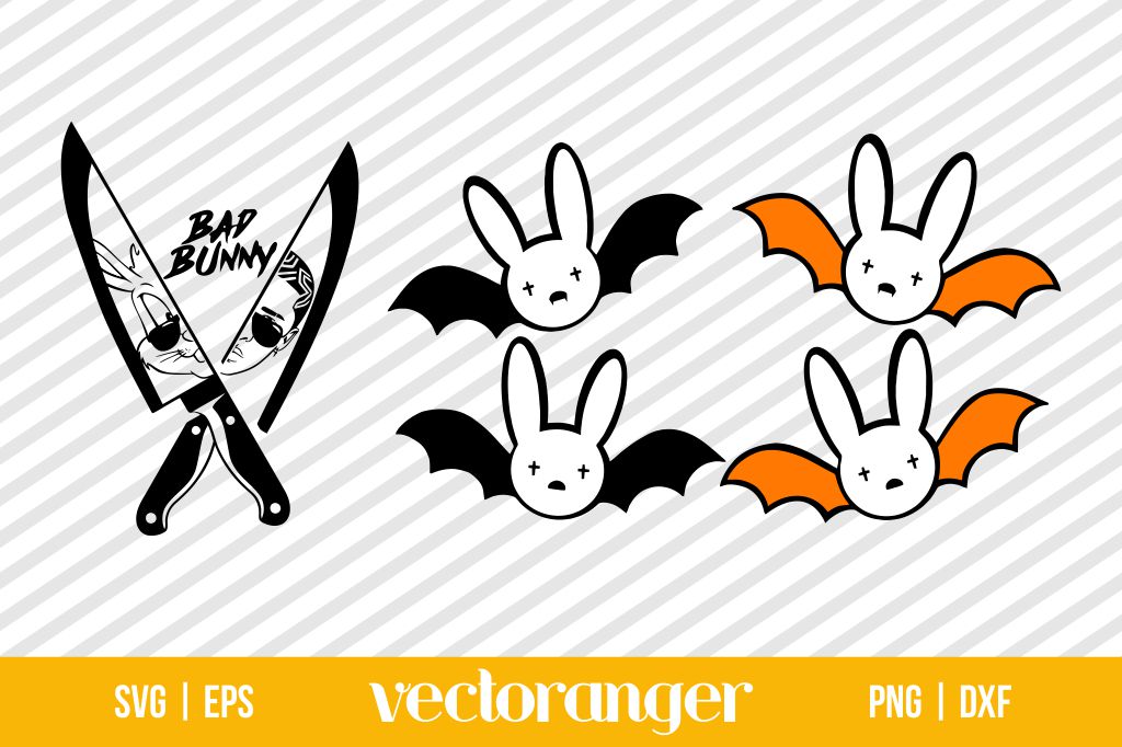 Bad Bunny Halloween Knives SVG