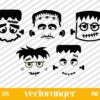 Frankenstein Face SVG Cut Files