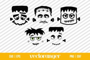 Frankenstein Face SVG Cut Files