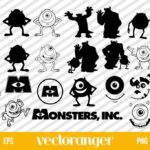 Monsters Inc Silhouette SVG