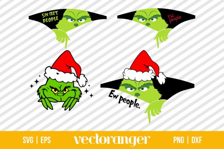 Ew People Grinch Face SVG Bundle | Vectoranger