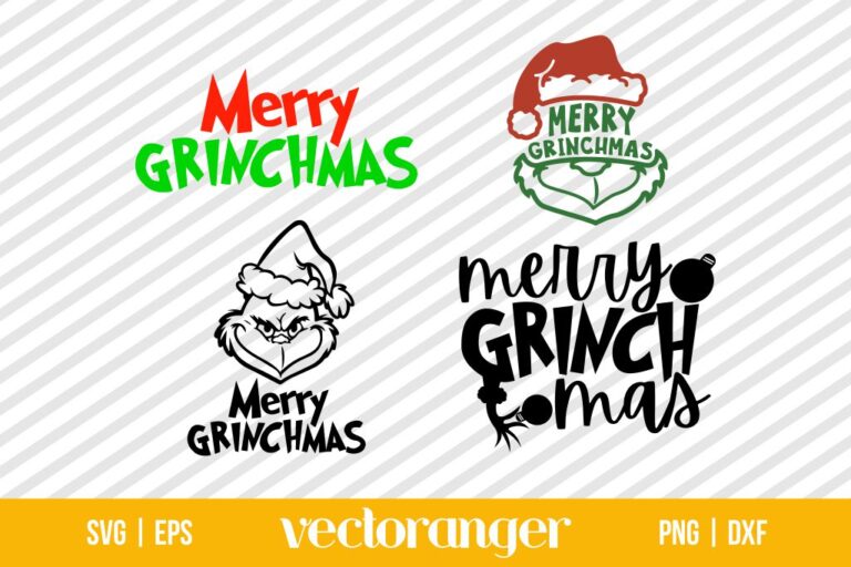 Merry Grinchmas Svg Cut Files Vectoranger