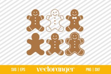 Christmas Gingerbread Man SVG Bundle | Vectoranger