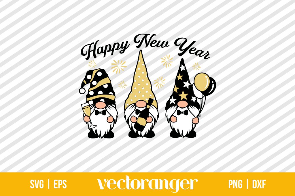 Gnome New Year SVG
