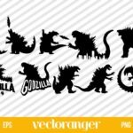 Godzilla Silhouette SVG