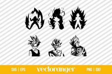 Goku Dragon Ball Z SVG Bundle | Vectoranger