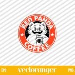 Red Panda Coffee SVG