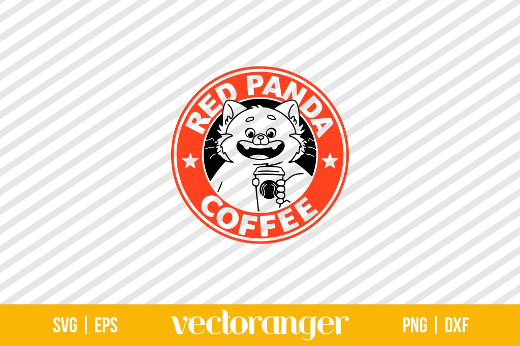 Red Panda Coffee SVG