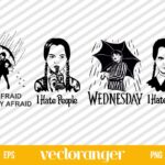 Wednesday Addams Face SVG