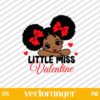 Afro Black Girl Little Miss Valentine SVG