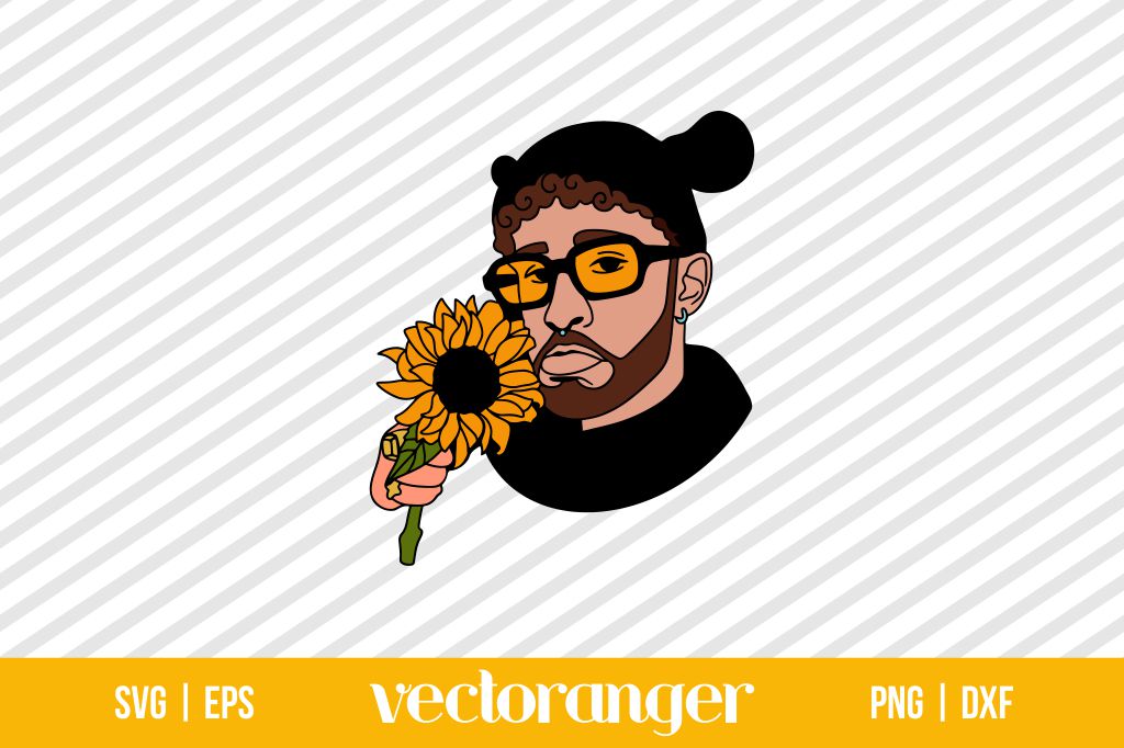 Bad Bunny Sunflower SVG | Vectoranger