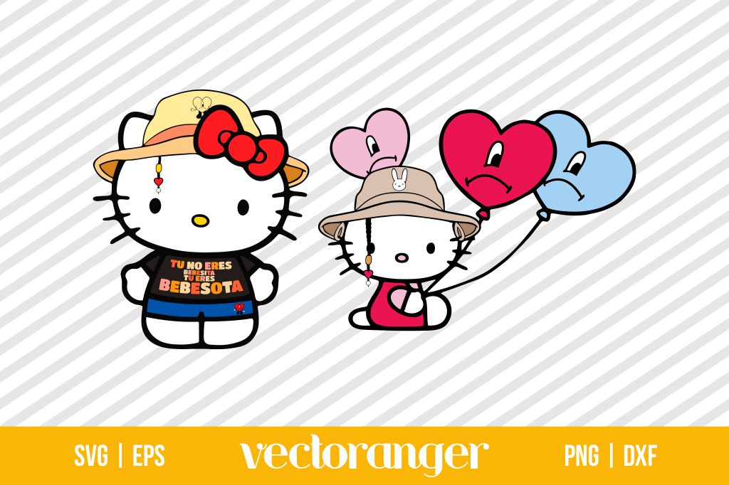 Hello Kitty Bad Bunny SVG