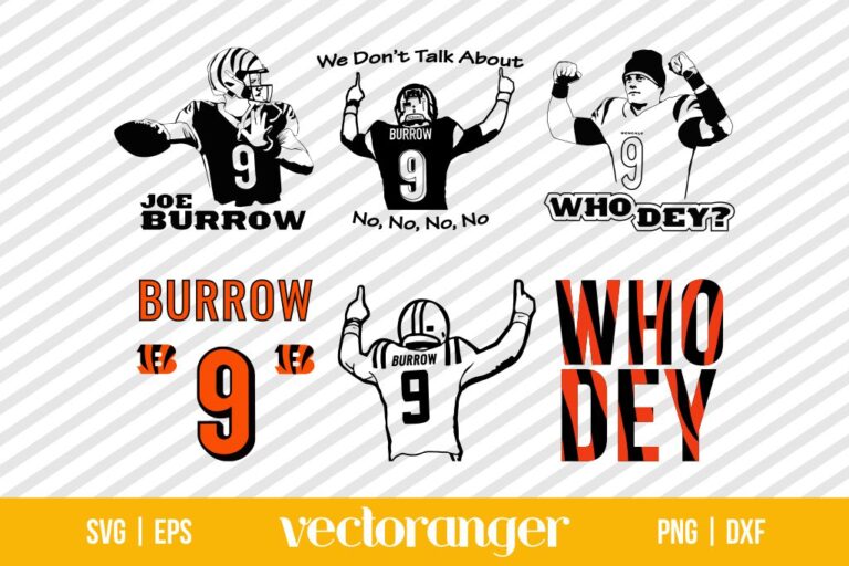 Joe Burrow Bengals Svg Bundle Vectoranger