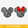 Mickey Mouse Cheetah Leopard Print SVG