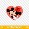 Mickey and Minnie Valentine SVG