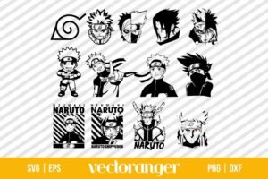 Naruto Characters Silhouette SVG
