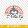 Disney Rainbow Castle SVG
