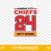 Kansas City Chiefs Skyy Moore 24 SVG
