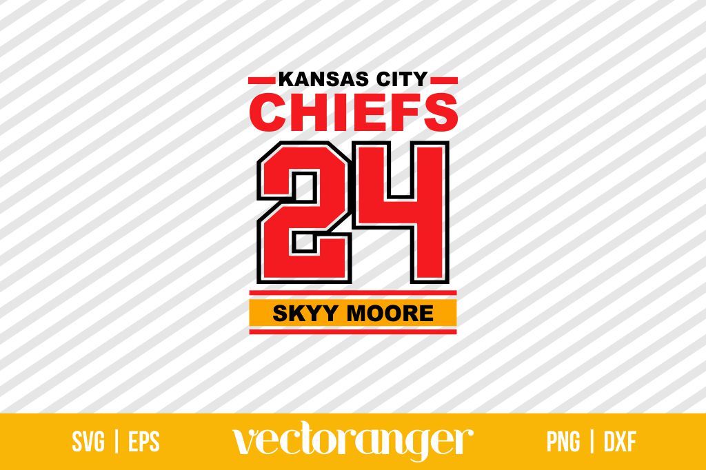 Kansas City Chiefs Skyy Moore 24 SVG