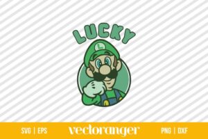 Lucky Luigi Nintendo St Patricks Day SVG