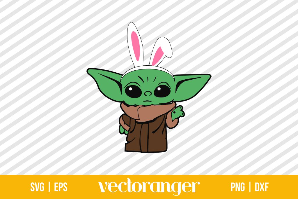 Baby Yoda Easter Bunny Ears SVG