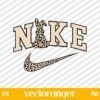 Leopard Easter Bunny Nike logo SVG