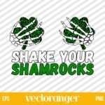 Skeleton Hand Shake Your Shamrocks SVG