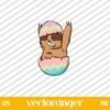 Sloth And Easter Egg SVG