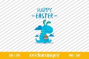 Happy Easter Dinosaur SVG
