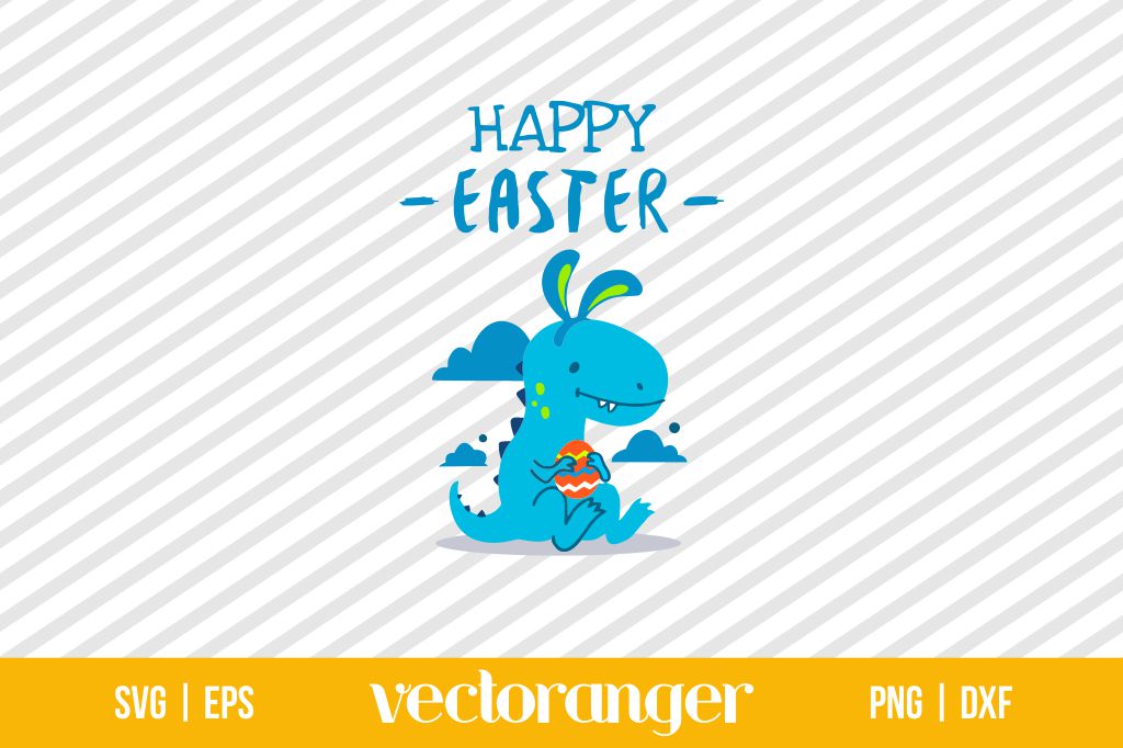Happy Easter Dinosaur SVG