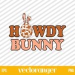 Howdy Easter Retro Easter Egg Bunny SVG