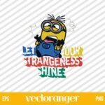 Let Your Strangeness Shine Crewneck Minions SVG