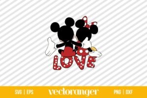 Mickey Minnie Love SVG