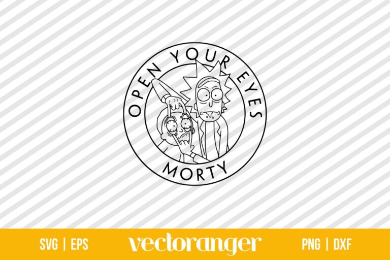 Open Your Eyes Rick And Morty SVG | Vectoranger